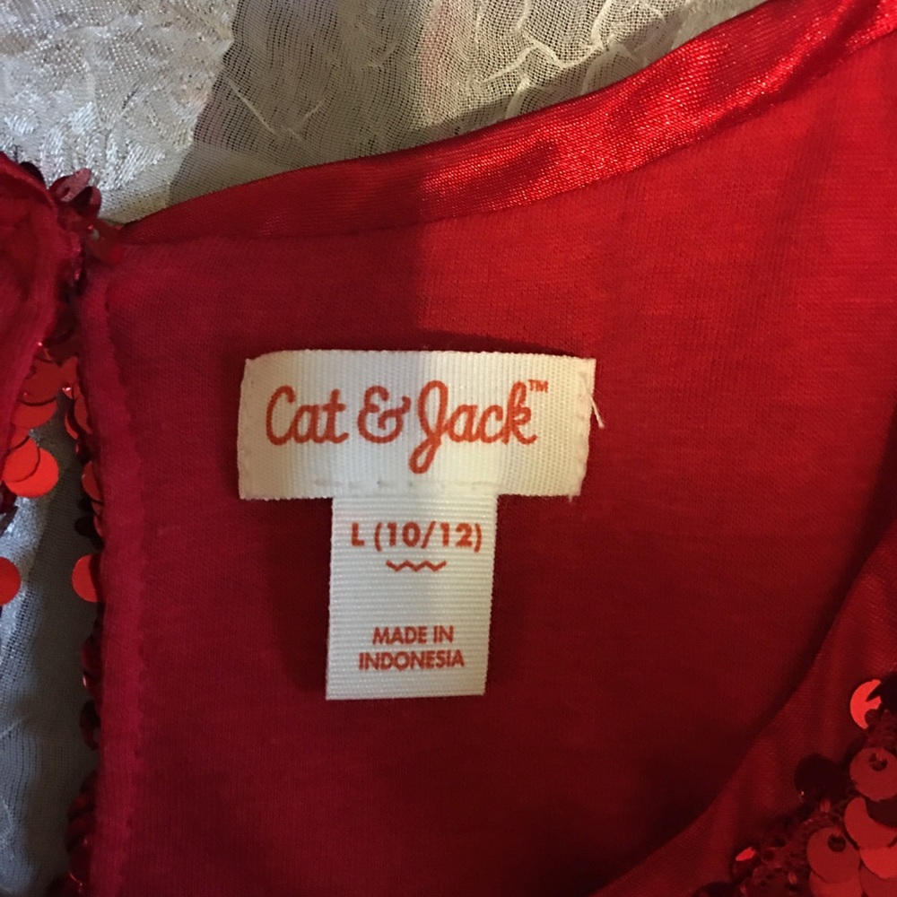 Cat&Jack girls size 12/14 sequin Christmas tree - Picture 4 of 6